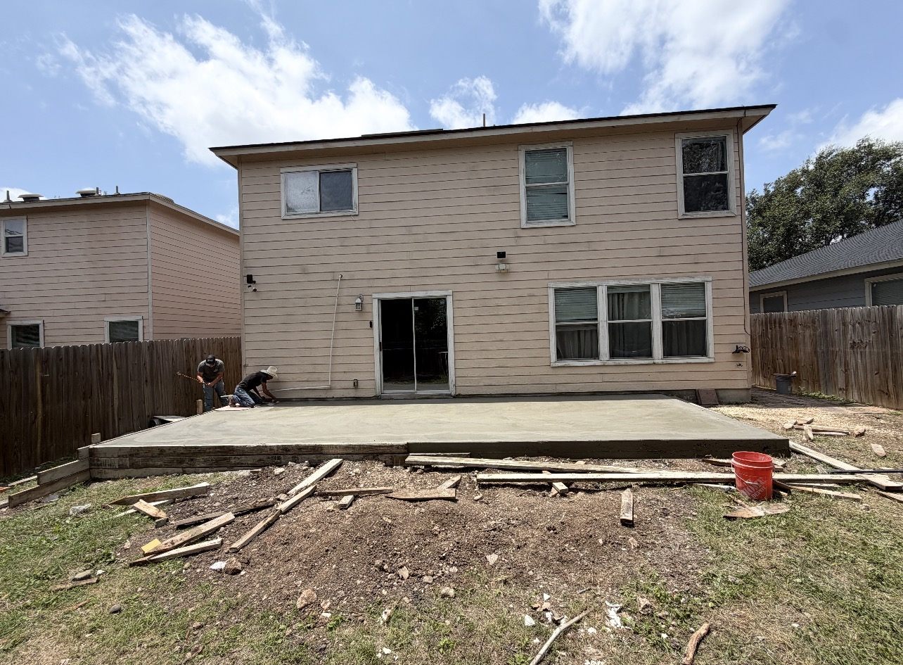 Backyard Patio Pour — After